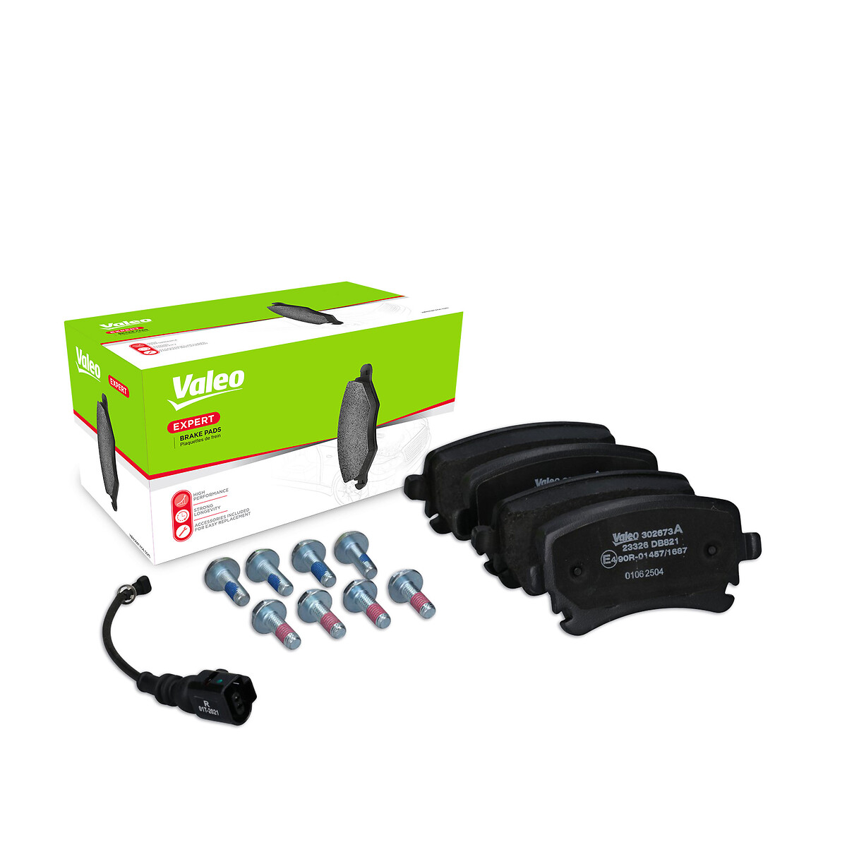 Jeu de 4 plaquettes de frein VALEO ref. 302673A